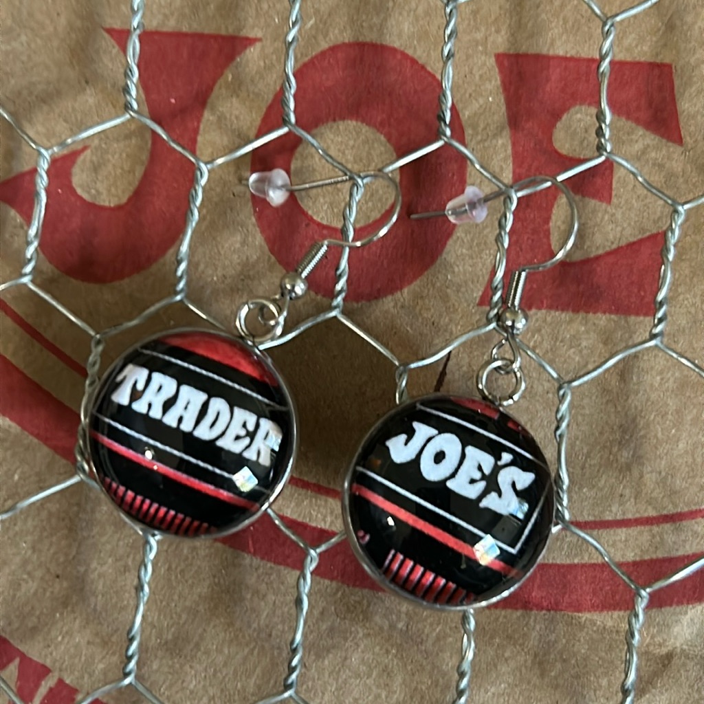 Trader Joes Earrings 20mm Red
